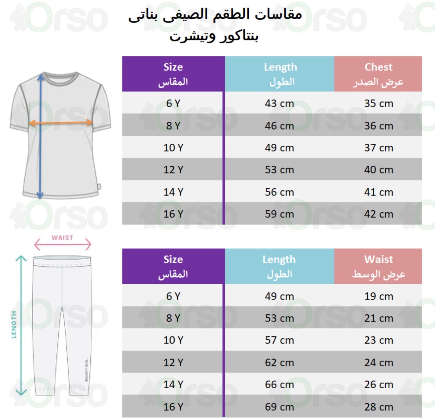 اورسو طقم بناتي بنتاكور