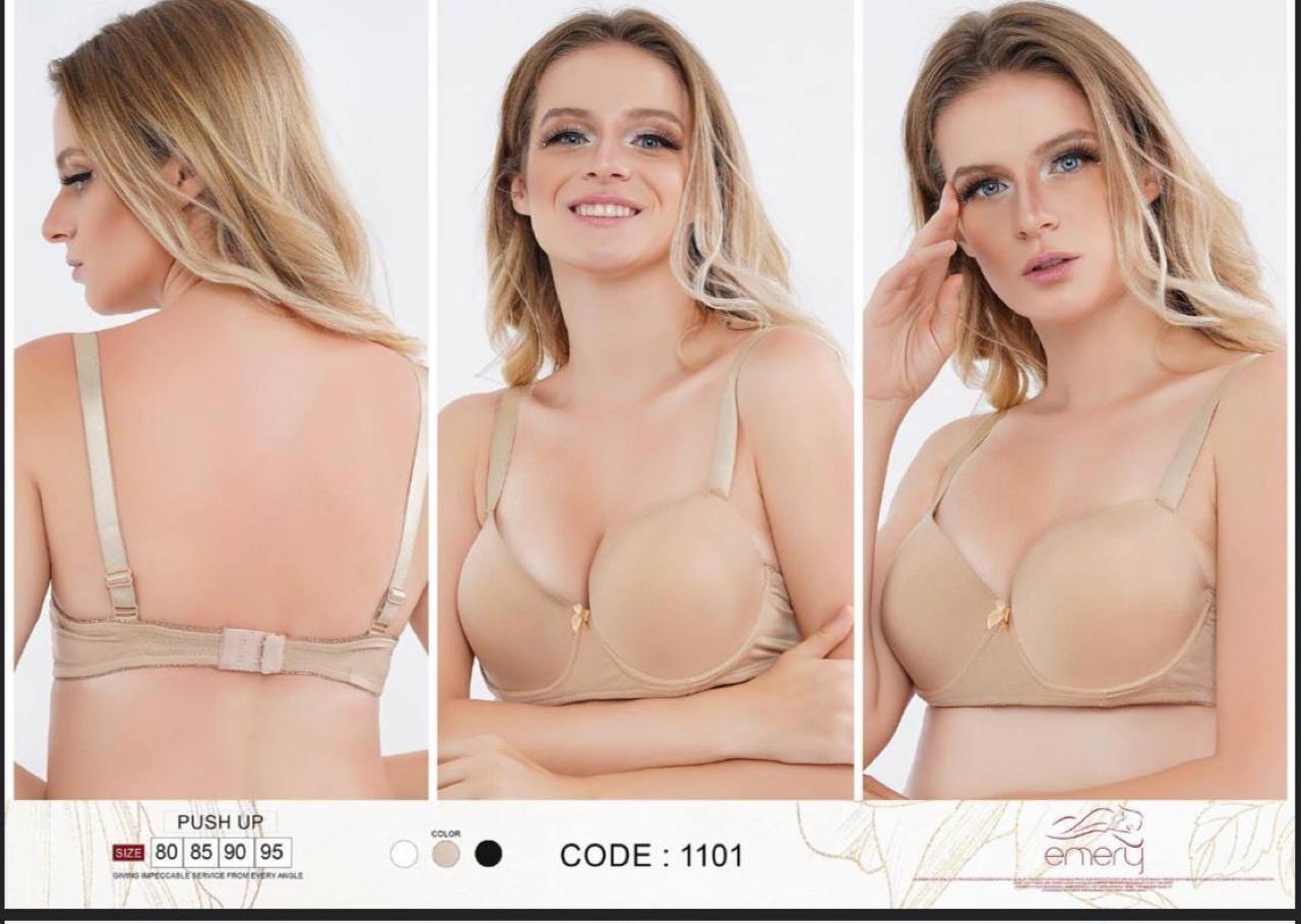 emery push up  bra cup with wire microfiber 1101 مبطن بحديده بوش اب