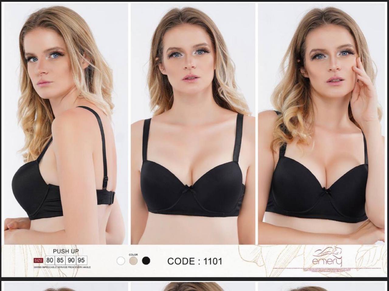 emery push up  bra cup with wire microfiber 1101 مبطن بحديده بوش اب