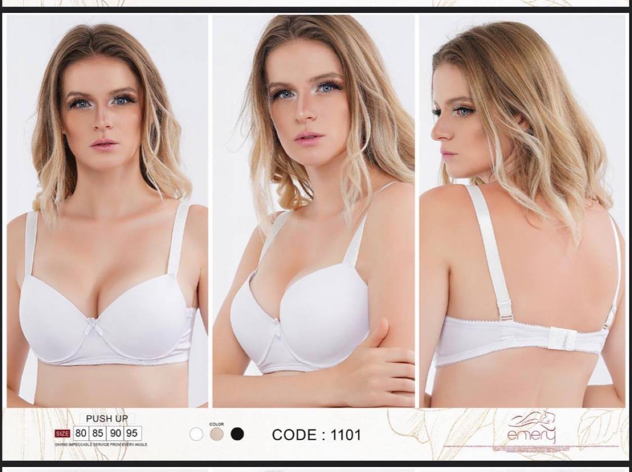 emery push up  bra cup with wire microfiber 1101 مبطن بحديده بوش اب